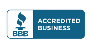 Better Business Bureau accredited business badge for Green Bear Tree Service NC