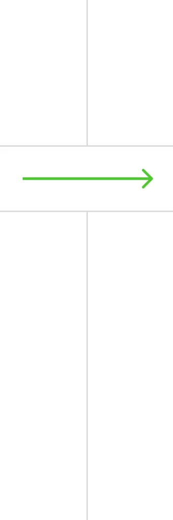 Green arrow pointing right direction indicator for Green Bear Tree Service NC